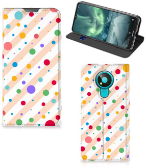 B2Ctelecom Leuk Hoesje Nokia 3.4 Smart Cover Dots