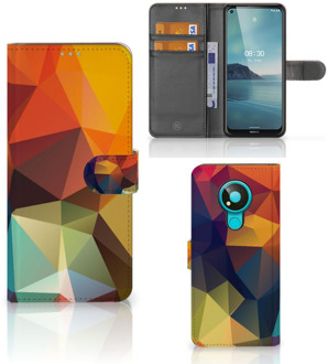 B2Ctelecom Leuk Hoesje Nokia 3.4 Smartphone Cover Polygon Color