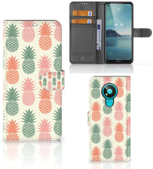 B2Ctelecom Leuk Hoesje Nokia 3.4 Smartphone Hoesje Ananas