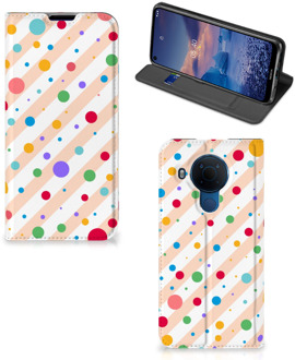 B2Ctelecom Leuk Hoesje Nokia 5.4 Smart Cover Dots