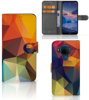 B2Ctelecom Leuk Hoesje Nokia 5.4 Smartphone Cover Polygon Color