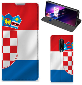 B2Ctelecom Leuk Hoesje OnePlus 8 Smart Cover Kroatische Vlag