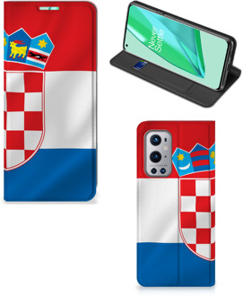 B2Ctelecom Leuk Hoesje OnePlus 9 Pro Smart Cover Kroatische Vlag