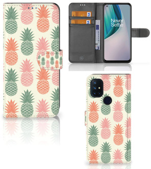 B2Ctelecom Leuk Hoesje OnePlus Nord N10 Smartphone Hoesje Ananas