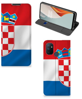 B2Ctelecom Leuk Hoesje OnePlus Nord N100 Smart Cover Kroatische Vlag