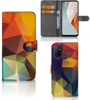 B2Ctelecom Leuk Hoesje OnePlus Nord N100 Smartphone Cover Polygon Color