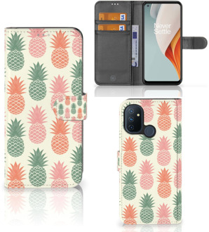 B2Ctelecom Leuk Hoesje OnePlus Nord N100 Smartphone Hoesje Ananas