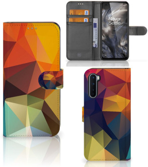 B2Ctelecom Leuk Hoesje OnePlus Nord Smartphone Cover Polygon Color