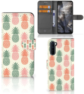 B2Ctelecom Leuk Hoesje OnePlus Nord Smartphone Hoesje Ananas