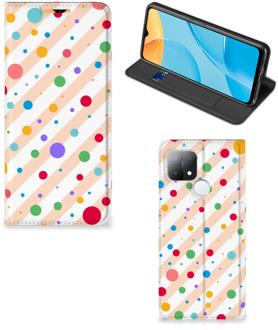 B2Ctelecom Leuk Hoesje OPPO A15 Smart Cover Dots