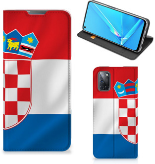 B2Ctelecom Leuk Hoesje OPPO A52 | A72 Smart Cover Kroatische Vlag