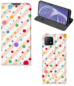 B2Ctelecom Leuk Hoesje OPPO A73 5G Smart Cover Dots