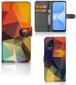 B2Ctelecom Leuk Hoesje OPPO A73 5G Smartphone Cover Polygon Color