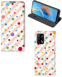 B2Ctelecom Leuk Hoesje OPPO A74 4G Smart Cover Dots