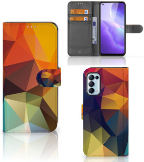 B2Ctelecom Leuk Hoesje OPPO Find X3 Lite Smartphone Cover Polygon Color