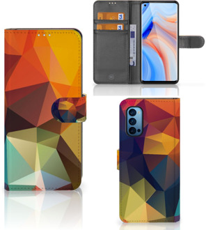 B2Ctelecom Leuk Hoesje OPPO Reno 4 Pro 5G Smartphone Cover Polygon Color