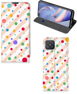 B2Ctelecom Leuk Hoesje OPPO Reno4 Z 5G Smart Cover Dots