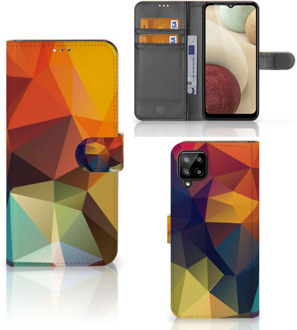 B2Ctelecom Leuk Hoesje Samsung Galaxy A12 Smartphone Cover Polygon Color