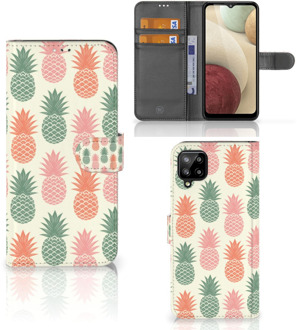 B2Ctelecom Leuk Hoesje Samsung Galaxy A12 Smartphone Hoesje Ananas