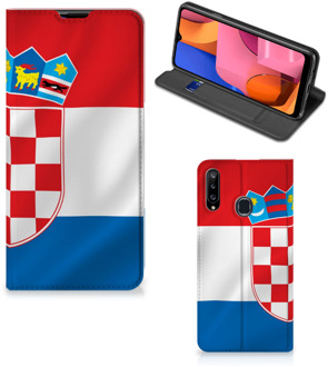 B2Ctelecom Leuk Hoesje Samsung Galaxy A20s Smart Cover Kroatische Vlag