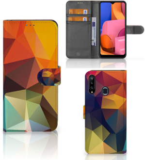 B2Ctelecom Leuk Hoesje Samsung Galaxy A20s Smartphone Cover Polygon Color