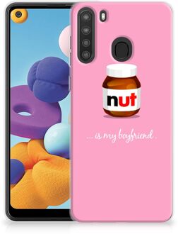 B2Ctelecom Leuk Hoesje Samsung Galaxy A21 Telefoonhoesje Nut Boyfriend