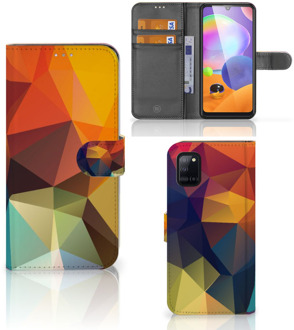 B2Ctelecom Leuk Hoesje Samsung Galaxy A31 Smartphone Cover Polygon Color