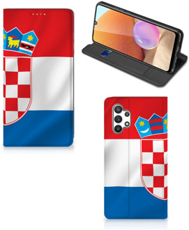 B2Ctelecom Leuk Hoesje Samsung Galaxy A32 4G Smart Cover Kroatische Vlag