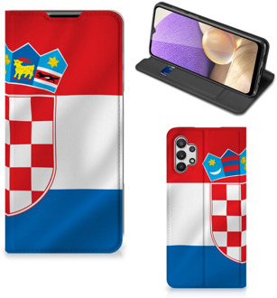 B2Ctelecom Leuk Hoesje Samsung Galaxy A32 5G Smart Cover Kroatische Vlag