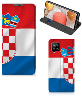 B2Ctelecom Leuk Hoesje Samsung Galaxy A42 Smart Cover Kroatische Vlag