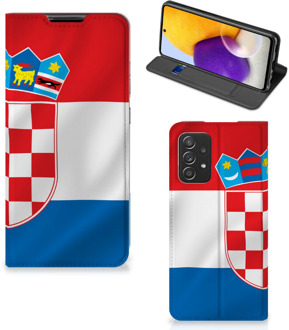 B2Ctelecom Leuk Hoesje Samsung Galaxy A72 (5G/4G) Smart Cover Kroatische Vlag