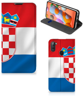 B2Ctelecom Leuk Hoesje Samsung Galaxy M11 | A11 Smart Cover Kroatische Vlag