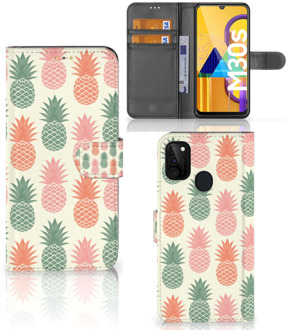 B2Ctelecom Leuk Hoesje Samsung Galaxy M21 Smartphone Hoesje Ananas