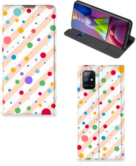 B2Ctelecom Leuk Hoesje Samsung Galaxy M51 Smart Cover Dots