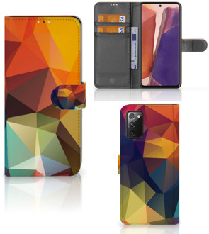 B2Ctelecom Leuk Hoesje Samsung Galaxy Note 20 Smartphone Cover Polygon Color