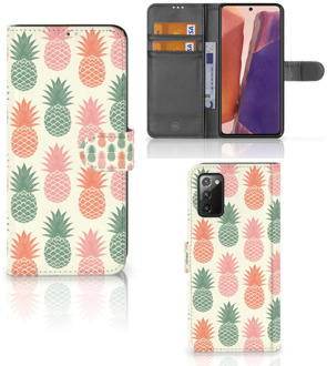 B2Ctelecom Leuk Hoesje Samsung Galaxy Note 20 Smartphone Hoesje Ananas