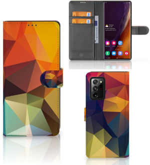 B2Ctelecom Leuk Hoesje Samsung Galaxy Note20 Ultra Smartphone Cover Polygon Color