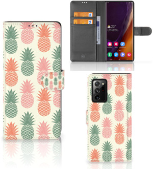 B2Ctelecom Leuk Hoesje Samsung Galaxy Note20 Ultra Smartphone Hoesje Ananas