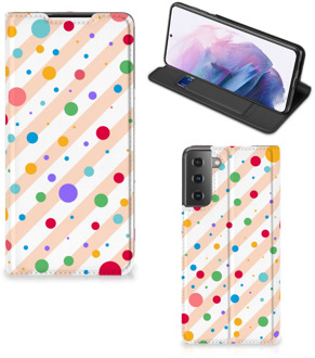 B2Ctelecom Leuk Hoesje Samsung Galaxy S21 Plus Smart Cover Dots