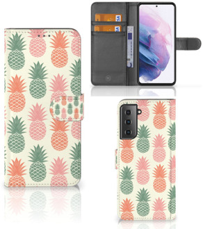 B2Ctelecom Leuk Hoesje Samsung Galaxy S21 Plus Smartphone Hoesje Ananas