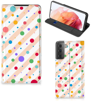 B2Ctelecom Leuk Hoesje Samsung Galaxy S21 Smart Cover Dots