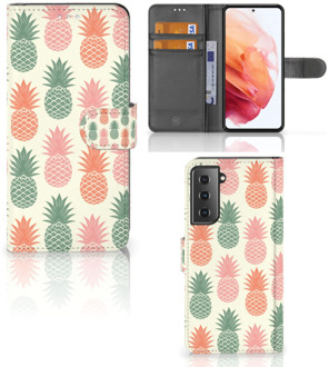 B2Ctelecom Leuk Hoesje Samsung Galaxy S21 Smartphone Hoesje Ananas