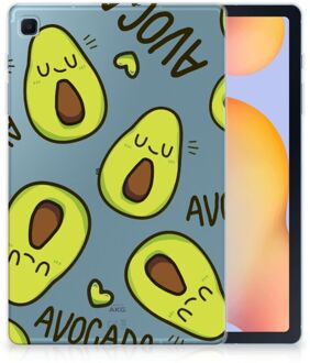 B2Ctelecom Leuk Hoesje Samsung Galaxy Tab S6 Lite Bumper Case Avocado Singing met doorzichte zijkanten