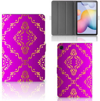 B2Ctelecom Leuk Hoesje Samsung Galaxy Tab S6 Lite Cover met Magneetsluiting Barok Roze