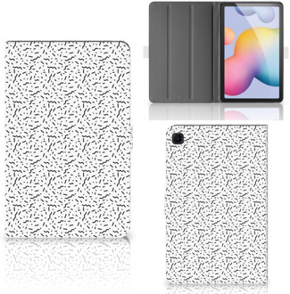 B2Ctelecom Leuk Hoesje Samsung Galaxy Tab S6 Lite Hoesje met Standaard Stripes Dots