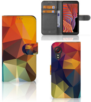 B2Ctelecom Leuk Hoesje Samsung Galaxy Xcover 5 Smartphone Cover Polygon Color