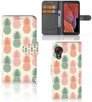 B2Ctelecom Leuk Hoesje Samsung Galaxy Xcover 5 Smartphone Hoesje Ananas