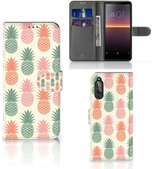 B2Ctelecom Leuk Hoesje Sony Xperia 10 II Smartphone Hoesje Ananas