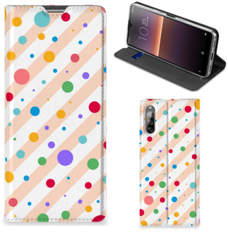 B2Ctelecom Leuk Hoesje Sony Xperia L4 Smart Cover Dots