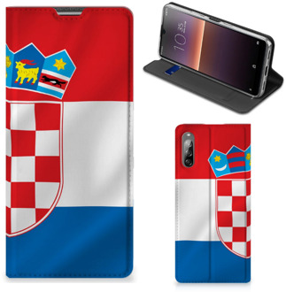 B2Ctelecom Leuk Hoesje Sony Xperia L4 Smart Cover Kroatische Vlag